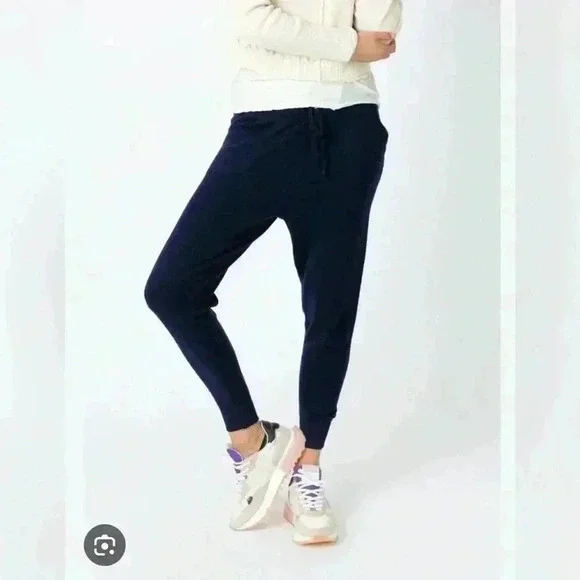 MJ. WATSON Cashmere Jogger - NAVY Size Large - Picture 9 of 15